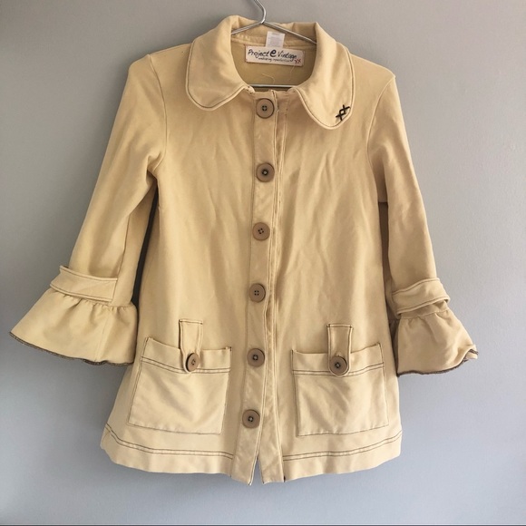 Project E Jackets & Blazers - Project E Cream Button-Up Jacket